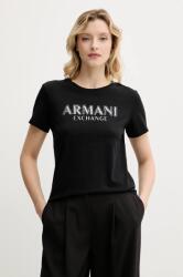 Giorgio Armani pamut póló női, fekete, XW000387 AF10354 - fekete L