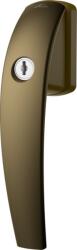 Roto Maner fereastra cu cheie Roto Swing, lungimea patratului 43 mm, 40 Nm, cu suruburi de montaj, cu logo, culoare bronz