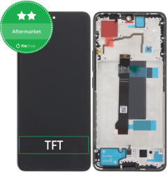 Xiaomi Redmi Note 13 Pro 5G 2312DRA50C - LCD Kijelző + Érintőüveg + Keret (Midnight Black) TFT, Black
