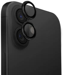 Uniq Optix Alumínium Kamera Lencsevédő iPhone 16 / 16 Plus applikátorral - fekete üvegfólia
