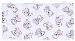 Baby Bruin BB 1 db-os apró mintás cseh textil tetra pelenka Párnás maci rózsa