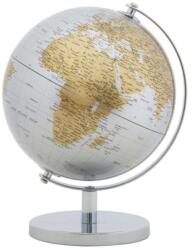 SILVER GLOBE I ezüst és arany fém földgömb (MF-090236000S)