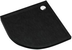 Schedpol Caspar New Black Stone cădiță de duș semirotundă 90x90 cm negru 3.2334/C/ST (32334CST)