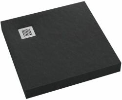 Schedpol New Horizons Black Stone cădiță de duș pătrată 90x90 cm negru 3.3301/C/ST-M2 (33301CSTM2)
