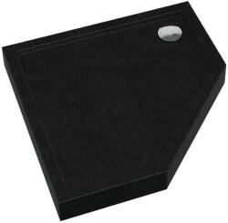 Schedline Cameron Black Stone cădiță de duș pentagonală 80x80 cm negru 3ST. C1PK-8080/C/ST (3STC1PK8080CST)