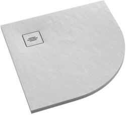 Schedline Protos White Stone cădiță de duș semirotundă 90x90 cm alb 3SP. P1O-9090/B/ST-M1/B/ST (3SPP1O9090BSTM1BST)
