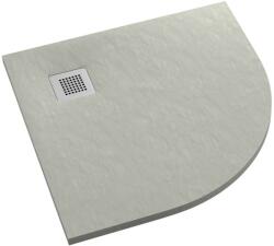 Schedpol Kalait Cement Stone félkör alakú zuhanytálca 90x90 cm cement 3.3104/CT/ST-M2 (33104CTSTM2)