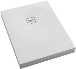 Schedline Nonlimits White Stone téglalap zuhanytálca + előlap 110x90 cm fehér 3ST. N1P-90110/B/ST-M1/B/ST