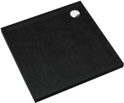 Schedpol Caspar New Black Stone négyzet alakú zuhanytálca 80x80 cm fekete 3.2330/C/ST (32330CST)