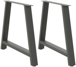 vidaXL 2 db antracitszürke A-alakú étkezőasztal láb 90 x (72-73) cm acél étkezőasztal láb (VD4012862)