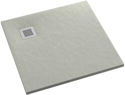 Schedpol Kalait Cement Stone négyzet alakú zuhanytálca 80x80 cm cement 3.3100/CT/ST-M2