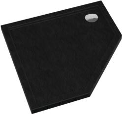 Schedpol Caspar New Black Stone zuhanytálca 90x90 cm fekete 3.2398/C/ST (32398CST)