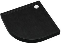 Schedline Cameron Black Stone félkör alakú zuhanytálca 80x80 cm fekete 3ST. C1O-8080/C/ST (3STC1O8080CST)