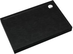 Schedline Cameron Black Stone téglalap alakú zuhanytálca 120x80 cm fekete 3ST. C1P-80120/C/ST