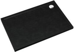 Schedpol Caspar New Black Stone téglalap alakú zuhanytálca szifonnal x80 cm fekete 3.2338/C/ST