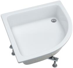 Schedpol Dafne félkör alakú zuhanytálca 80x80 cm fehér 3.220 (3220)