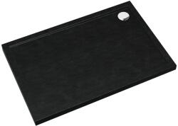 Schedline Sharper Black Stone téglalap alakú zuhanytálca 100x80 cm fekete 3S. S1P-80100/C/ST