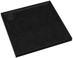 Schedpol Omega Black Stone cădiță de duș pătrată 80x80 cm negru 3.0458/C/ST (30458CST)