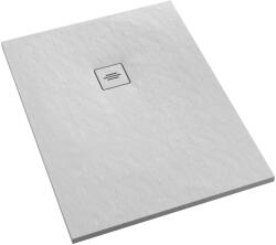 Schedline Protos White Stone téglalap zuhanytálca + előlap x90 cm fehér 3SP. P1P-90110/B/ST-M1/B/ST