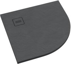 Schedline Protos Grey Stone félkör alakú zuhanytálca 90x90 cm szürke 3SP. P1O-9090/S/ST-M1/S/ST (3SPP1O9090SSTM1SST)