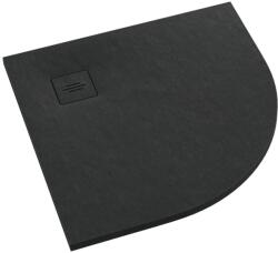 Schedline Protos Black Stone cădiță de duș semirotundă 90x90 cm negru 3SP. P1O-9090/C/ST-M1/C/ST (3SPP1O9090CSTM1CST)