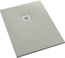 Schedpol Kalait Cement Stone cădiță de duș dreptunghiulară + capac mascare 140x100 cm ciment 3.3127/CT/ST-M2 (33127CTSTM2)
