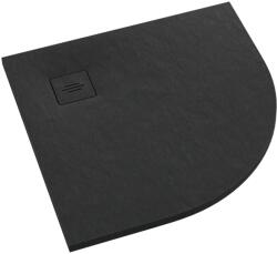 Schedline Protos Black Stone félkör alakú zuhanytálca 90x90 cm fekete 3SP. P1O-9090/C/ST-M1/C/ST