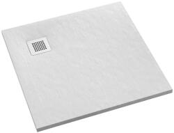 Schedpol Kalait White Stone cădiță de duș pătrată 100x100 cm alb 3.3102/B/ST-M2 (33102BSTM2)