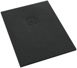 Schedline Protos Black Stone téglalap zuhanytálca + előlap 140x90 cm fekete 3SP. P1P-90140/C/ST-M1/C/ST