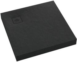 Schedline Nonlimits Black Stone négyzet alakú zuhanytálca 80x80 cm fekete 3ST. N1K-8080/C/ST-M1/C/ST