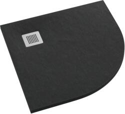 Schedpol Kalait Black Stone félkör alakú zuhanytálca 90x90 cm fekete 3.3104/C/ST-M2 (33104CSTM2)