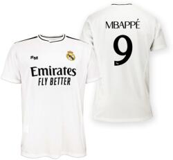 Real Madrid 2024-25 prémium hazai szurkolói mez, replika - Mbappé - 9 XL fehér|fekete