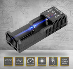 everActive UC100C 1, 2V/3, 6V/3, 7V Li-ion/LiFePO4/Ni-Mh AA ceruza AAA mikro C baby akkumulátor töltő (everActive-UC100C)