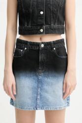 Moschino Jeans pamut farmerszoknya mini, egyenes, 0104 3719 - kék 25