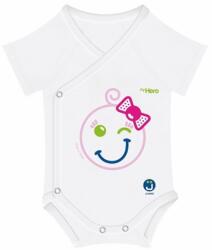 J Bimbi My Hero 4 Seasons biopamut koraszülött lapozós rövid ujjú body 44-62 cm - Kislány mosoly