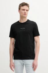 Calvin Klein pamut póló fekete, férfi, nyomott mintás, K10K114172 - fekete S