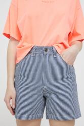 Dickies pamut rövidnadrág sötétkék, mintás, magas derekú - sötétkék 27