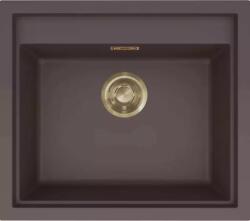 Elleci - Mosogatótálca Sintesi 105 Keratek K87 Cocoa arany tartozékokkal (LKS10587GLD)