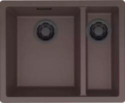 Elleci ELLECI- Mosogatótálca Zen 150 Keratek K87 Cocoa fekete tartozékokkal (LKZ15087BKM)