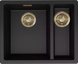 Elleci ELLECI- Mosogatótálca Zen 150 Keratek K86 Black arany tartozékokkal (LKZ15086GLD)
