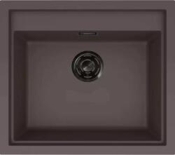 Elleci - Mosogatótálca Sintesi 105 Keratek K87 Cocoa fekete tartozékokkal (LKS10587BKM)