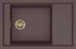 Elleci - Mosogatótálca Sintesi 305 Keratek K87 Cocoa arany tartozékokkal (LKS30587GLD)