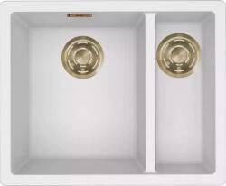 Elleci ELLECI- Mosogatótálca Zen-F 150 Keratek K96 White arany tartozékokkal (LKZ15096F01GLD)