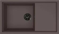 Elleci - Mosogatótálca Sintesi 410 Keratek K87 Cocoa fekete tartozékokkal (LKS41087BKM)