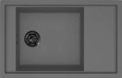 Elleci - Mosogatótálca Sintesi 305 Keratek K99 Dark Grey fekete tartozékokkal (LKS30599BKM)