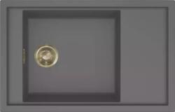 Elleci - Mosogatótálca Sintesi 305 Keratek K99 Dark Grey arany tartozékokkal (LKS30599GLD)