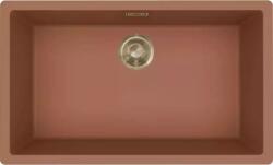 Elleci - Mosogatótálca Zen-F 130 Keratek K83 Cavern Clay arany tartozékokkal (LKZ13083F01GLD)