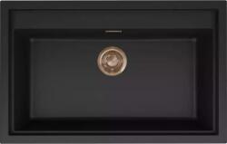 Elleci - Mosogatótálca Sintesi 130 Keratek K86 Black bronz tartozékokkal (LKS13086BRZ)