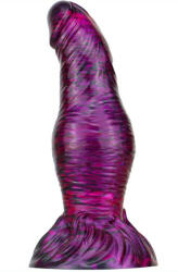 Metallic Anal Fantasy Dildo Duxel - prémium dildó, 17 x 6cm, lila-fekete - pajkospajtas