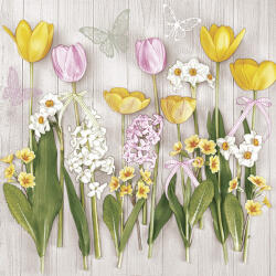 POL-MAK Tulipán Spring Flowers szalvéta 20 db-os 33x33 cm (PKK764942)
